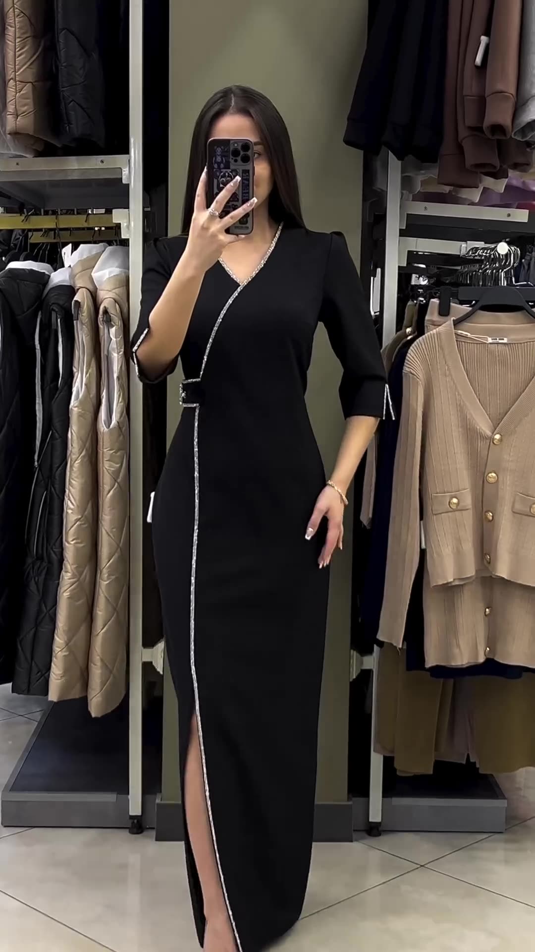 V-neck Slim Fit Temperament Dress