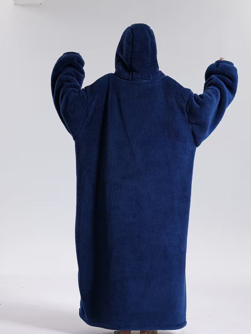 Warm Hoodie Blanket | Extra Oversized Hoodie with Sleeves | Blanket with Sleeves | CozyCloud
