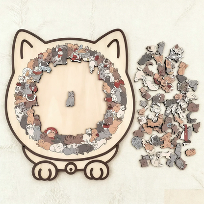 Morandi Cat Wooden Puzzle – 135-Piece Artistic Cat Challenge - 50% OFF