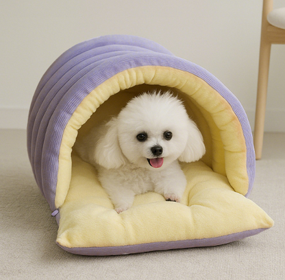 The Cozy Hideaway Pet Bed - Soothe Anxiety & Boost Comfort  + 50% OFF