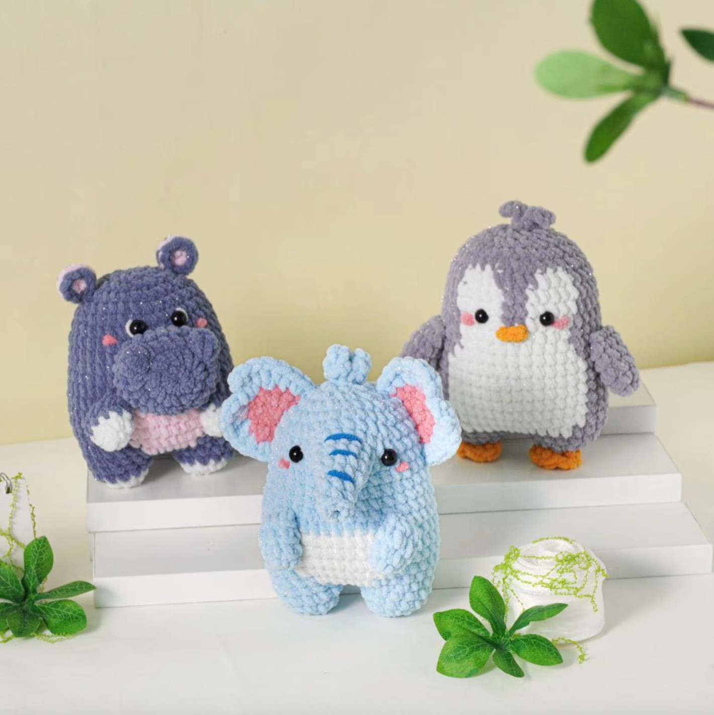 28in1 Tiny Beasties Collection Crochet Patterns | Hedgehog Pattern, Frog Pattern, Giraffe Pattern, Unicorn Pattern, Penguin Pattern