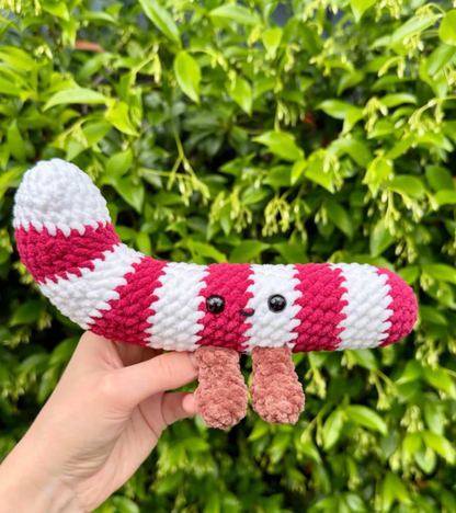 Candy Cane Crochet Pattern | Cute Christmas Amigurumi Plush | No Sew Holiday PDF