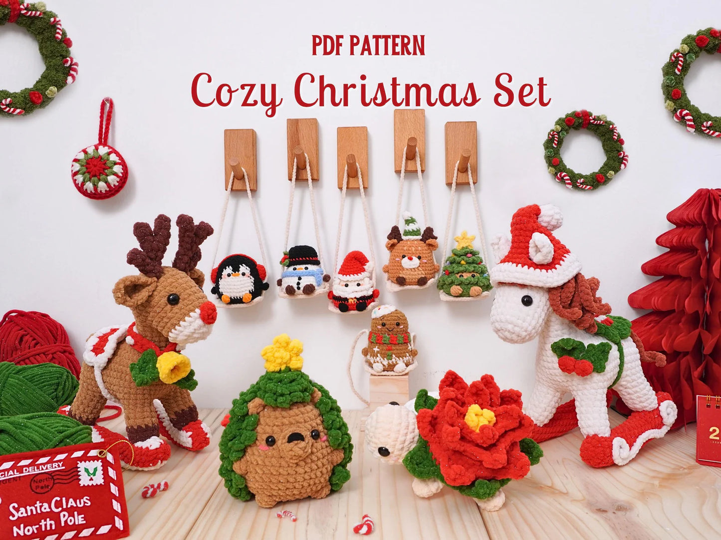 Christmas Amigurumi Crochet Pattern Bundle | Cute Holiday Crochet PDF Patterns