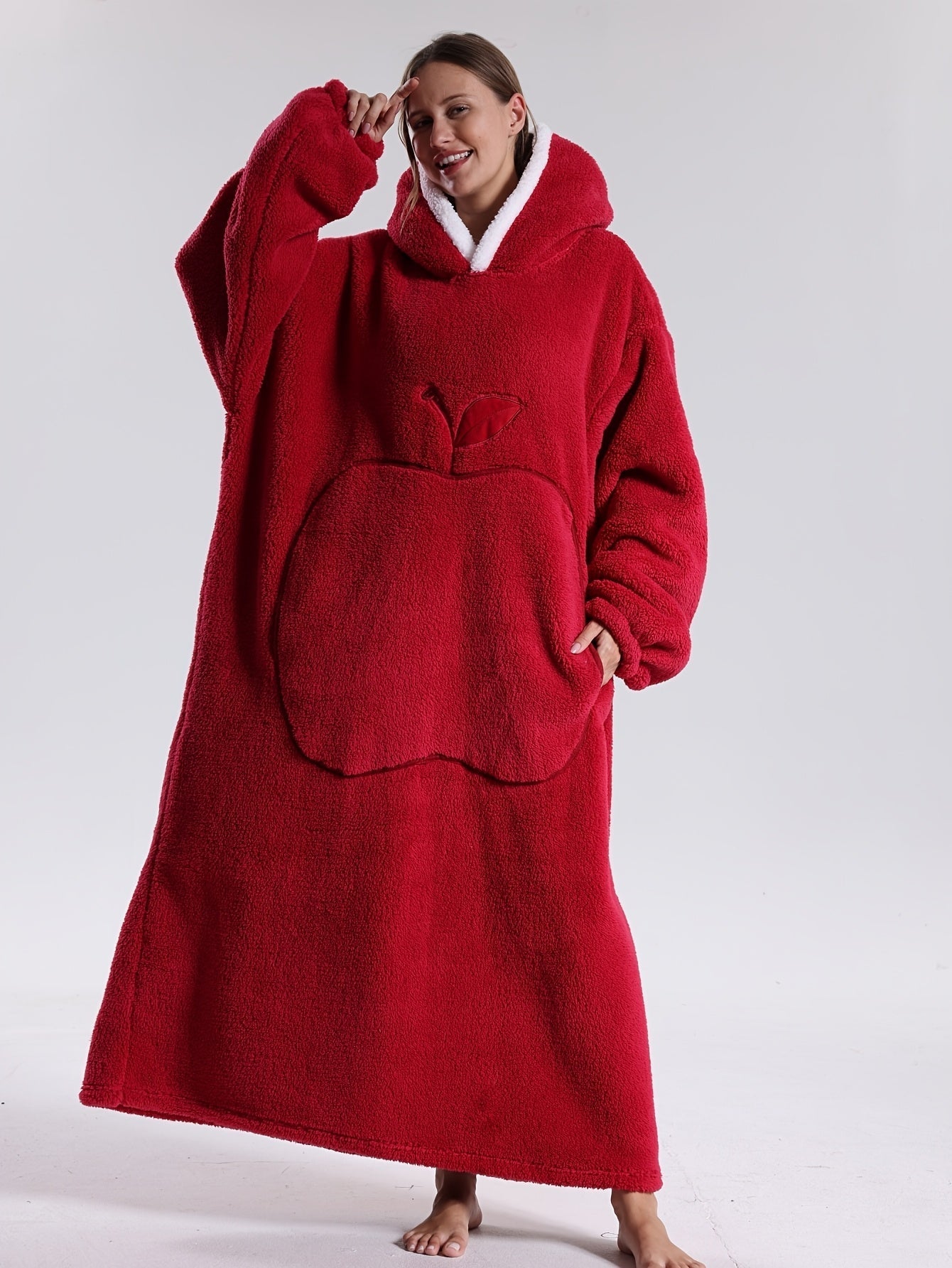 Warm Hoodie Blanket | Extra Oversized Hoodie with Sleeves | Blanket with Sleeves | CozyCloud