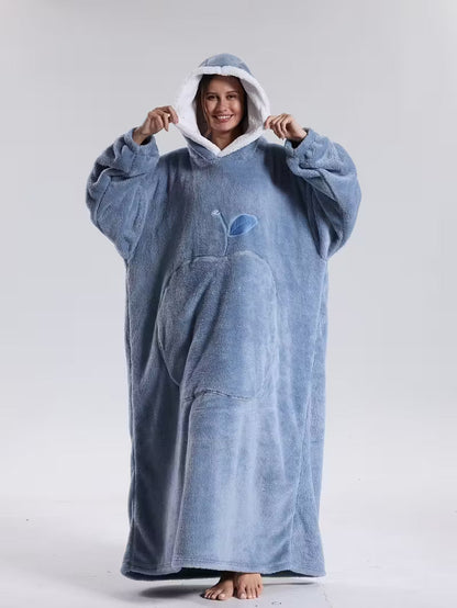 Warm Hoodie Blanket | Extra Oversized Hoodie with Sleeves | Blanket with Sleeves | CozyCloud