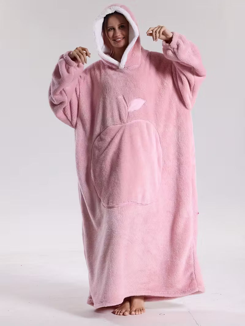 Warm Hoodie Blanket | Extra Oversized Hoodie with Sleeves | Blanket with Sleeves | CozyCloud