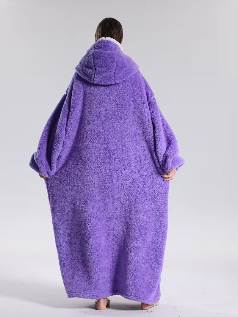 Warm Hoodie Blanket | Extra Oversized Hoodie with Sleeves | Blanket with Sleeves | CozyCloud